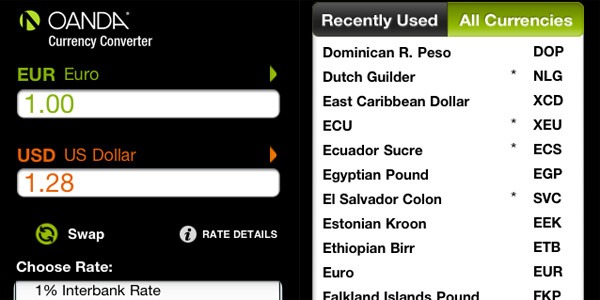 OANDA Currency Converter App - Map Happy
