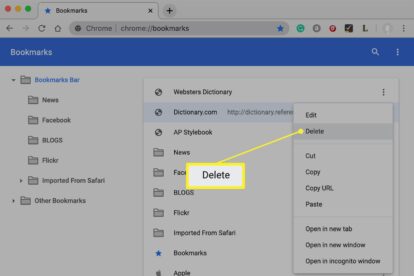How to Delete Bookmarks