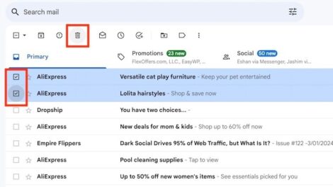 Emails in Gmail