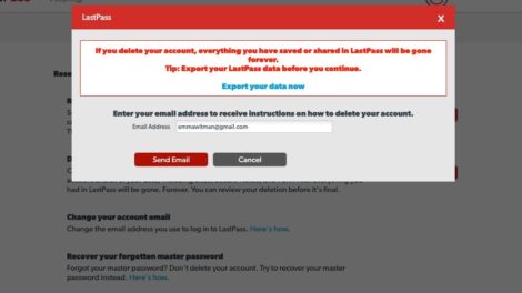 LastPass account