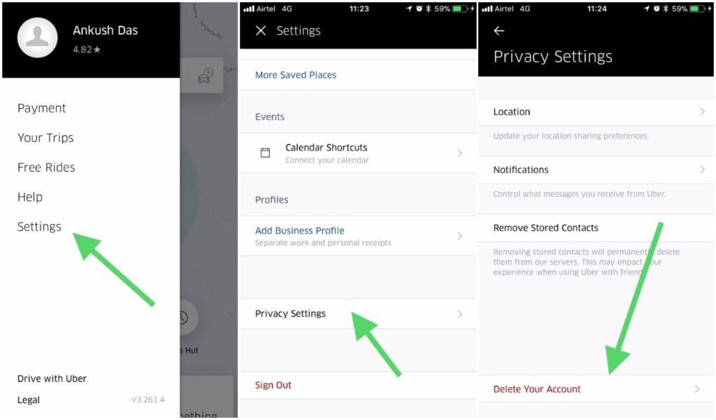 How to Remove Your Account from Uber Eats