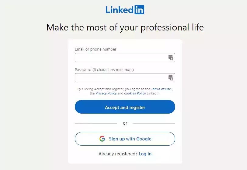 How to open an account in LinkedIn