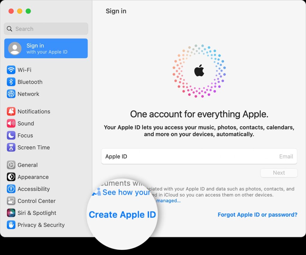 How to create an account Apple ID