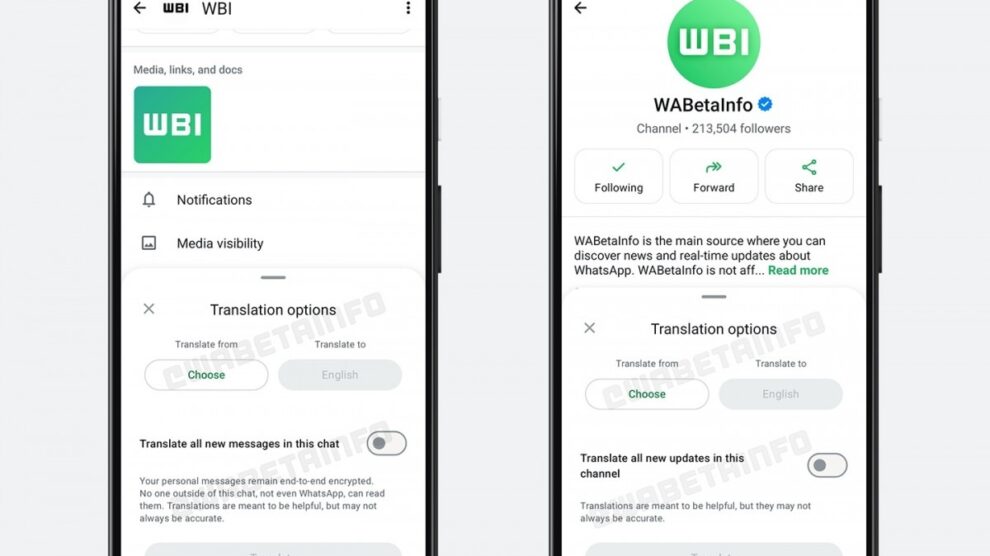 WhatsApp is working on channel updates translation, introduces new calling features